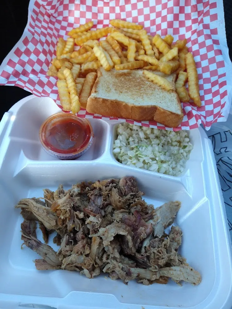 Pork Plate with Fries and Slaw