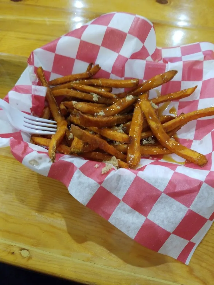 Sweet Potato Fries w Brown Sugar and Caramel Sauce